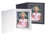 Cardboard Photo Folders w/Foil Border 5x7 Vertical (25 Pack)