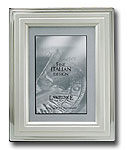 Lawrence Verona Brushed Silver Step Picture Frame 5x7