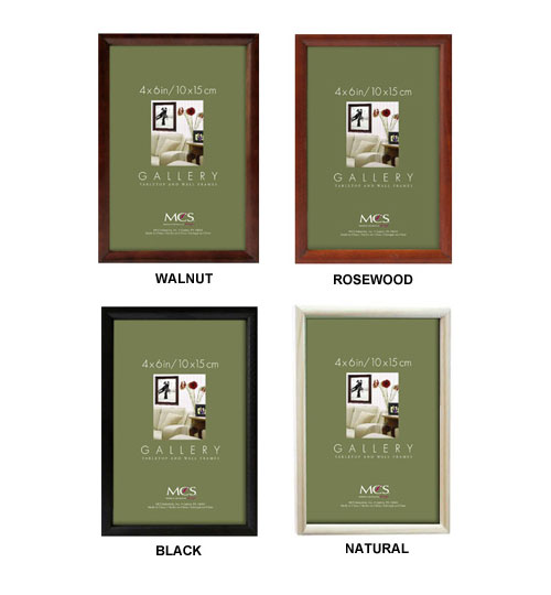 MCS 4x6 Bullnose Tabletop Picture Frame - Walnut