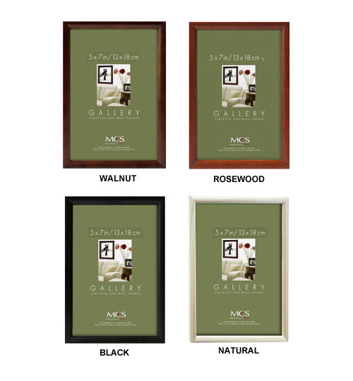 MCS 5x7 Bullnose Tabletop Picture Frame - Walnut