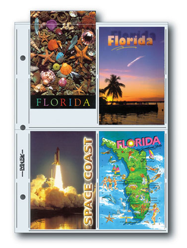 Print File 35-4PC Postcard Storage Pages (25 Pack)