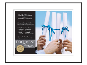 MCS Format Shadow Mat Document Frame 11x14 For 8.5x11