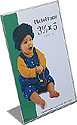 Bent Acrylic Frame 3-1/2x5 Single Vertical