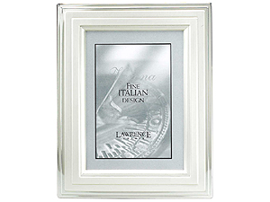 Lawrence Verona Brushed Silver Step Picture Frame 8x10