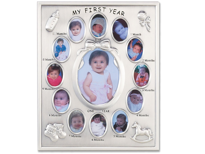 Lawrence Silver Plated Baby First Year Frame