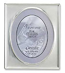 Lawrence Verona Satin Silver Oval Picture Frame 5x7 