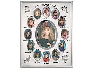 Lawrence Silver Plated School Years Frame (12 Years)