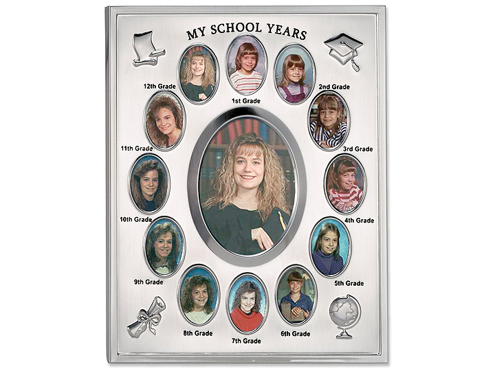 Lawrence Silver Plated School Years Frame (12 Years)