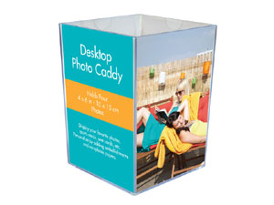 MCS Acrylic Photo Desk Caddy 4x6