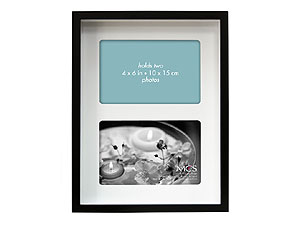MCS 7x10 Shadow Box Collage Frame - Two 4x6 Openings