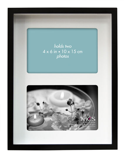 MCS 7x10 Shadow Box Collage Frame - Two 4x6 Openings