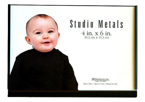 MCS 4x6 Black Studio Metal Picture Frame - Single Horizontal