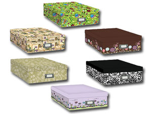 Pioneer Scrapbooking Storage Box  With Printed Designs