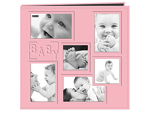 Pioneer MB-10COLBP Pink Collage Frame 12x12 Baby Scrapbook