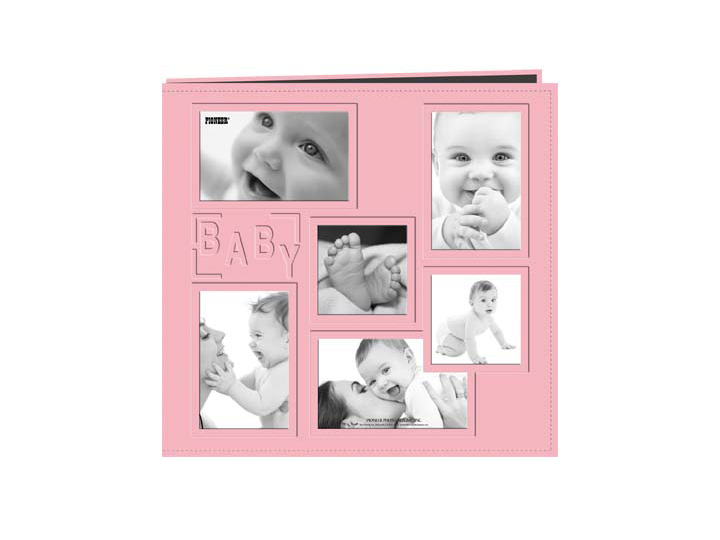 Pioneer MB10COLBP Pink Collage Frame 12x12 Baby Scrapbook