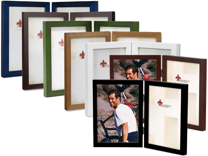 Lawrence 5x7 Double Wood Frames Walnut