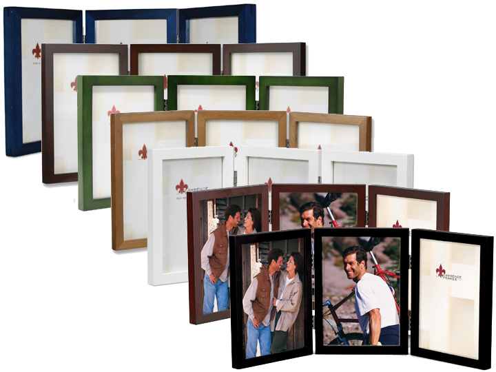 Lawrence 5x7 Triple Wood Frames Black