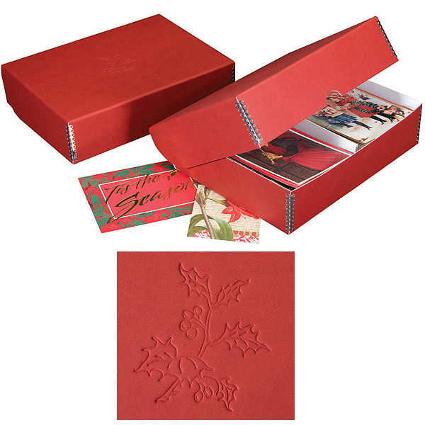 Lineco Greeting Card Storage Box - Christmas