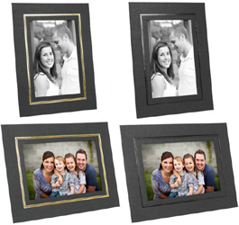 Cardboard Picture Frames 5x7 w/Foil Border (25 Pack)
