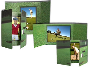 Golf Gate Fold Event Photo Folders For 4x6 (25 Pack)