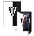 Tuxedo Gate Fold 5x7 Event Photo Folders (25 Pack)
