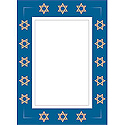 Holiday Photo Greeting Cards - Hanukkah Stars of David (10 Pack)