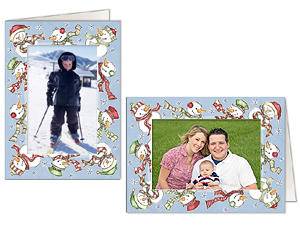 Snowmen Photo Greeting Cards (10 Pack)
