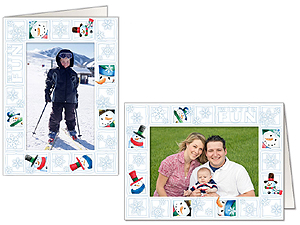 Christmas Photo Greeting Cards - Winter Fun (10 Pack)