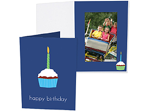 Birthday Cupcake 4x6 Vertical Photo Folders (25 Pack)