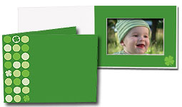 Lucky Clover 5x7 Horizontal Photo Folders (25 Pack)