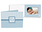 Blue Baby Footprint 5x7 Horizontal Photo Folders (25 Pack)
