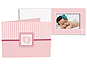 Pink Baby Footprint 5x7 Horizontal Folders (25 Pack)