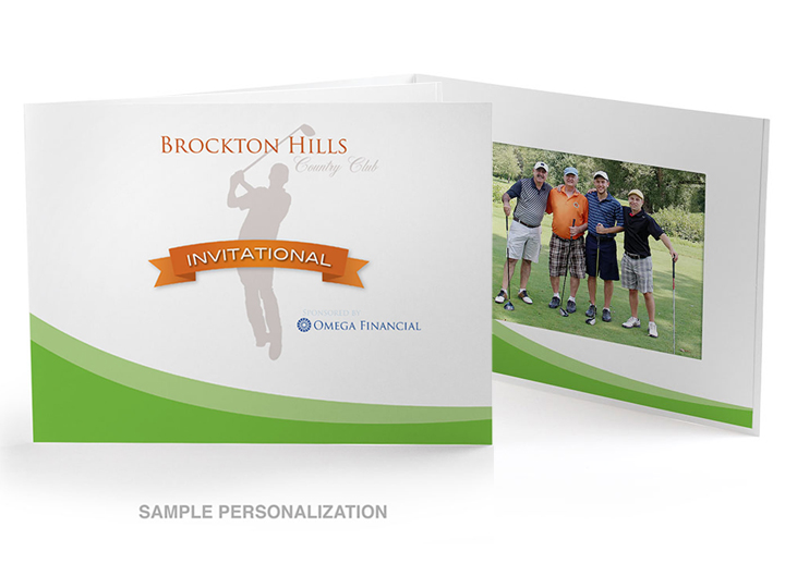 Green Swoosh Golf Photo Folders For Horizontal 4x6 (25)