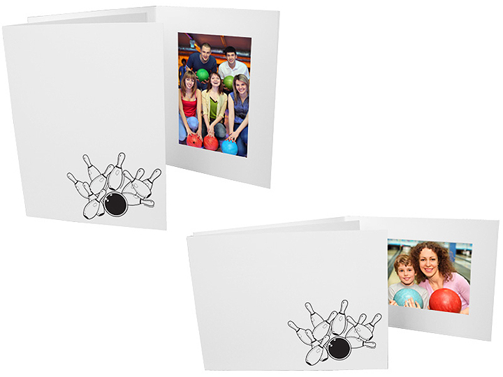 Bowling 4x6 Sports Event Photo Folders (25 Pack)
