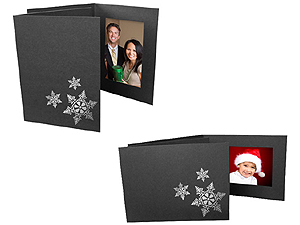 Snowflake Holiday Photo Folders For 4x6 (25 Pack)