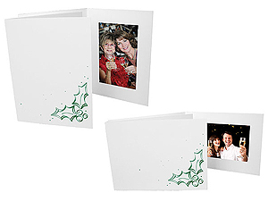 Holly Christmas Photo Folders For 4x6 (25 Pack)