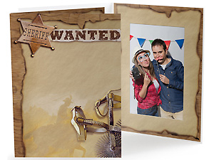 Western Theme 4x6 Vertical Event Photo Folders (25 Pack)