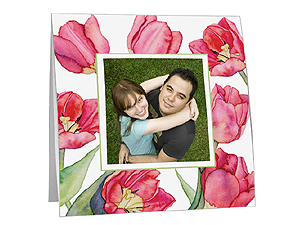 Tulips Polaroid Easel Picture Frames (25 Pack)