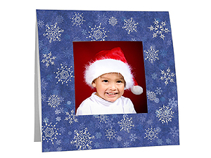 Snowflakes Polaroid Easel Frames (25 Pack)